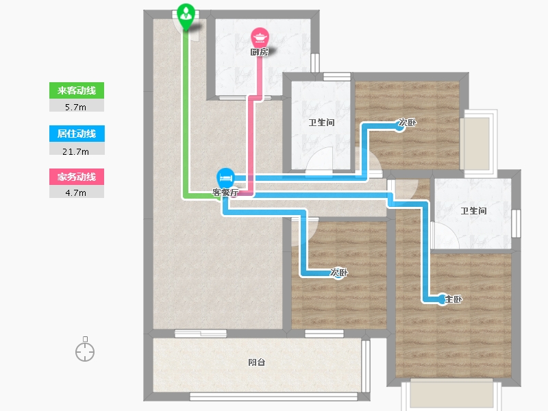 云南省-昆明市-蓝光德商天域-88.02-户型库-动静线