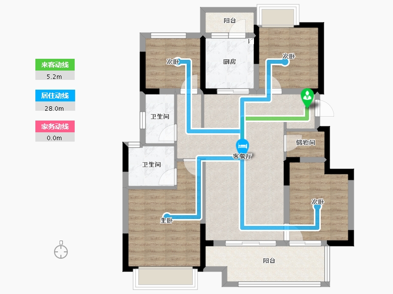 四川省-成都市-领地观江府-95.90-户型库-动静线