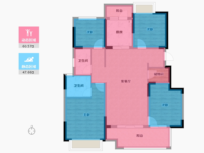 四川省-成都市-领地观江府-95.90-户型库-动静分区