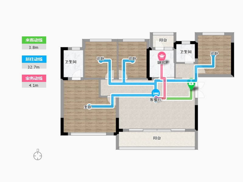 四川省-成都市-德商花样年碧云天骄-111.96-户型库-动静线