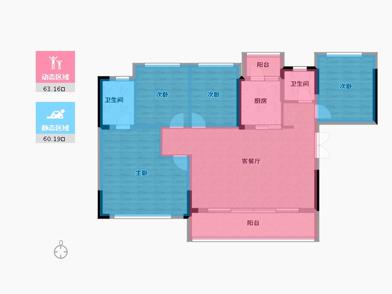 四川省-成都市-德商花样年碧云天骄-111.96-户型库-动静分区