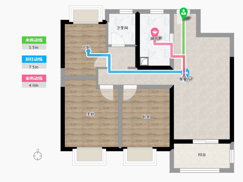 广东省-惠州市-新力珑湾-71.99-户型库-动静线