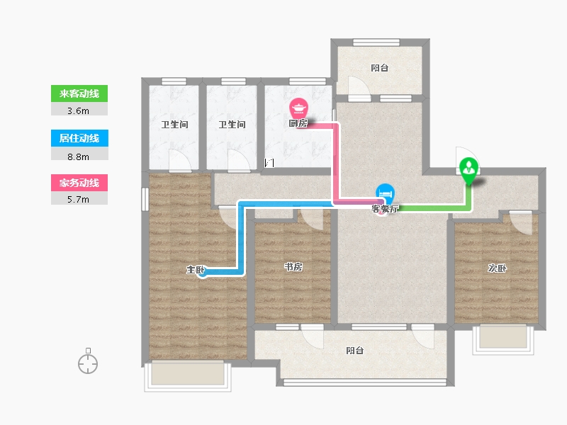 山东省-青岛市-海信凤台世家-110.06-户型库-动静线