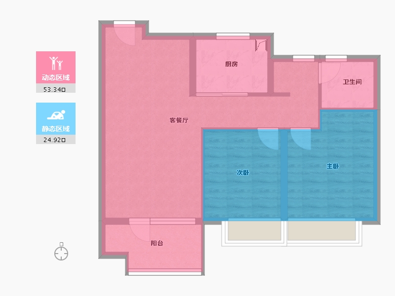 山东省-青岛市-海信凤台世家-70.00-户型库-动静分区