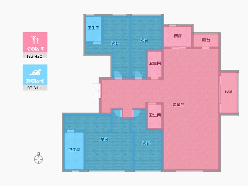 四川省-成都市-万科天府锦绣-199.20-户型库-动静分区