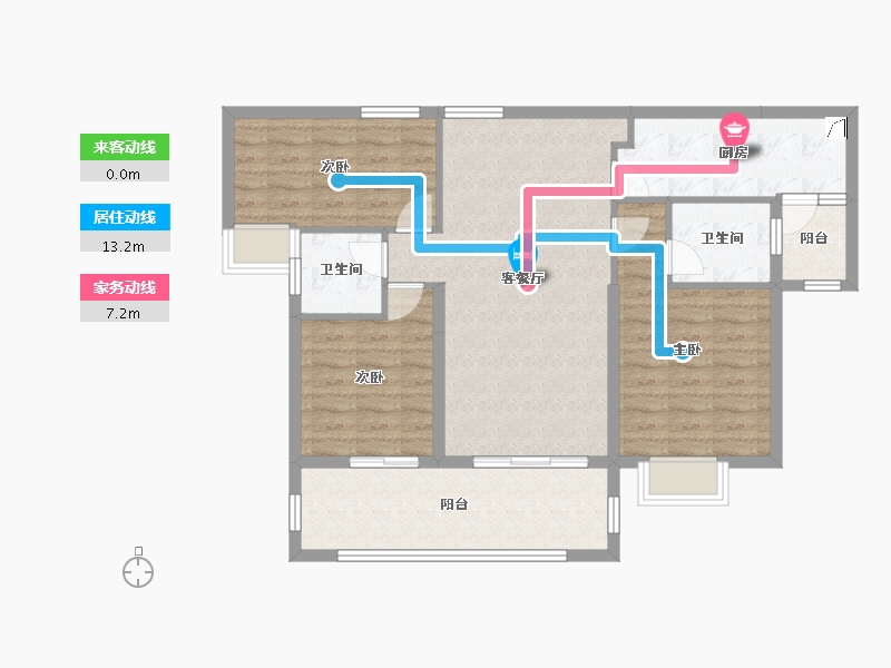 广东省-惠州市-碧桂园润杨溪谷-93.50-户型库-动静线