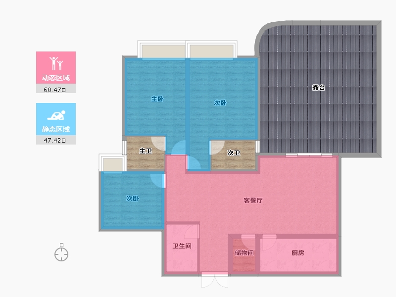 四川省-成都市-七一城市森林花园-151.44-户型库-动静分区