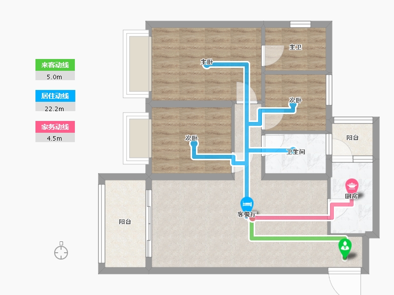 四川省-成都市-东湖优品-70.68-户型库-动静线