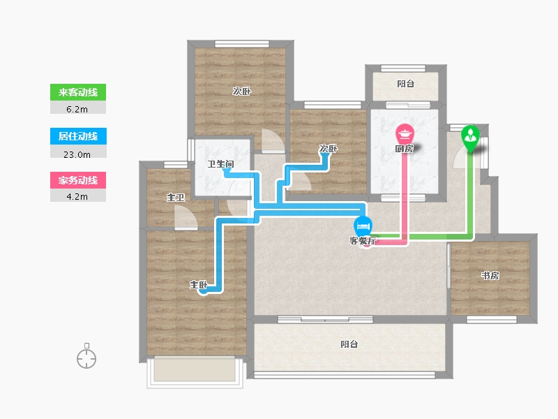 四川省-成都市-中梁御璟台-95.20-户型库-动静线