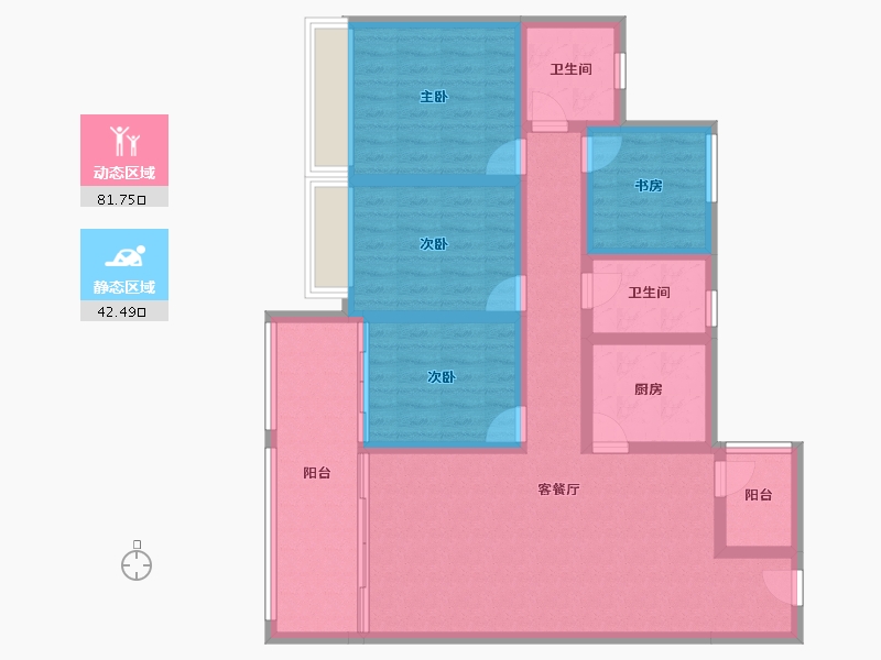 四川省-成都市-中海天府里-110.32-户型库-动静分区