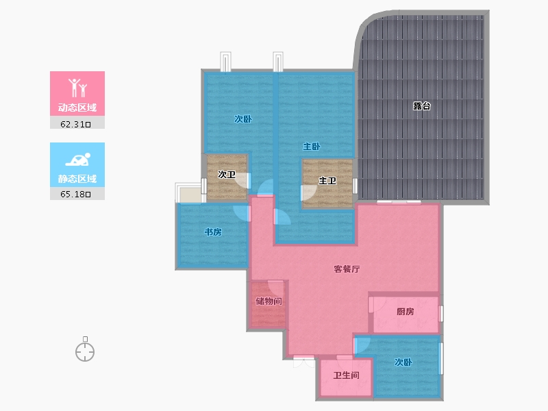 四川省-成都市-七一城市森林花园-179.67-户型库-动静分区