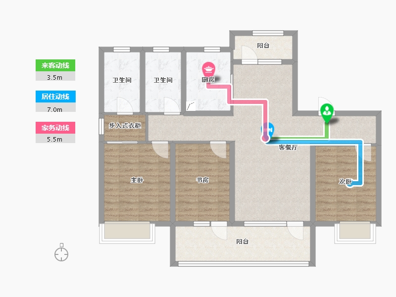 山东省-青岛市-海信凤台世家-102.42-户型库-动静线