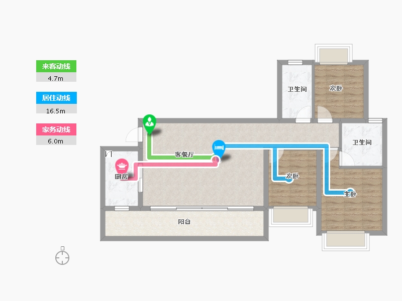 四川省-成都市-恒大御景半岛-89.92-户型库-动静线