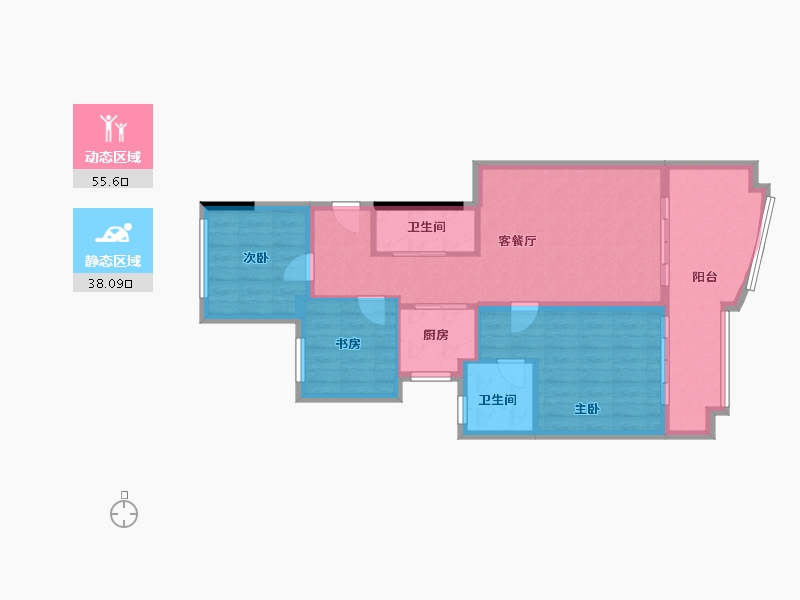 四川省-成都市-中国青城国际颐养中心-84.49-户型库-动静分区