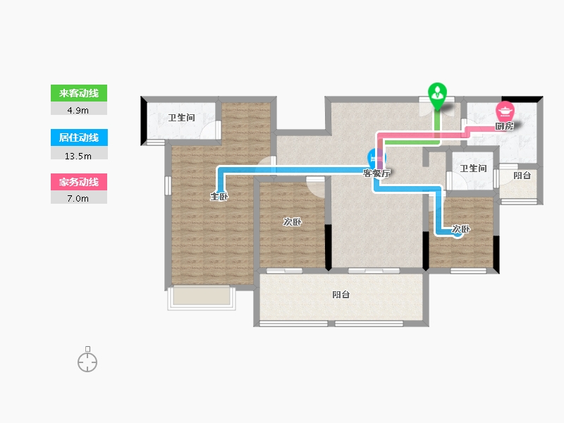 四川省-成都市-人居麓湖林语-110.32-户型库-动静线