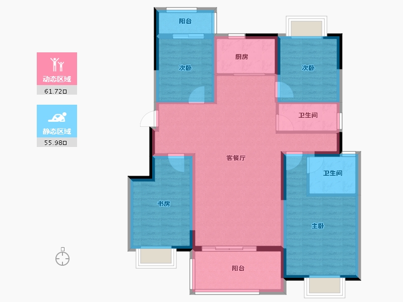 云南省-昆明市-长水航城-105.46-户型库-动静分区