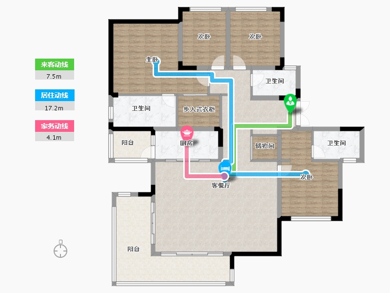 四川省-成都市-人居璟云庭-162.40-户型库-动静线