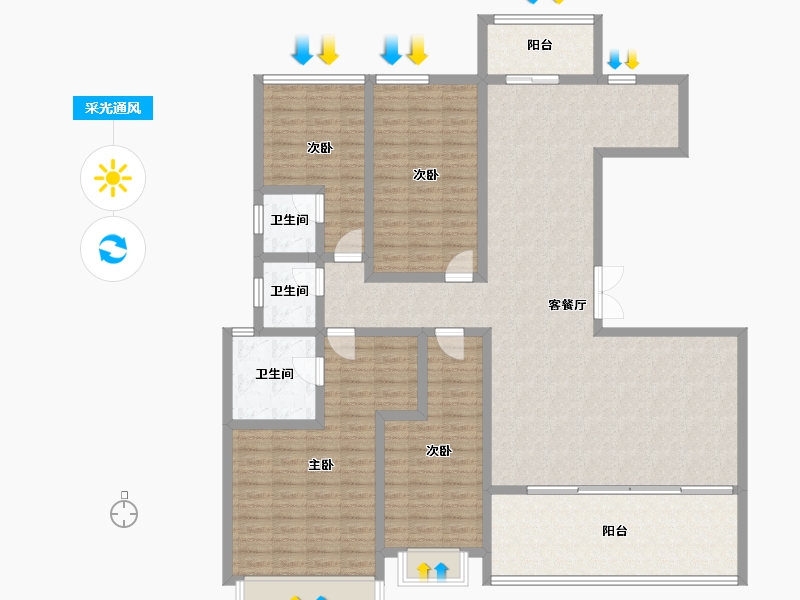 四川省-成都市-人居麓湖林语-159.23-户型库-采光通风