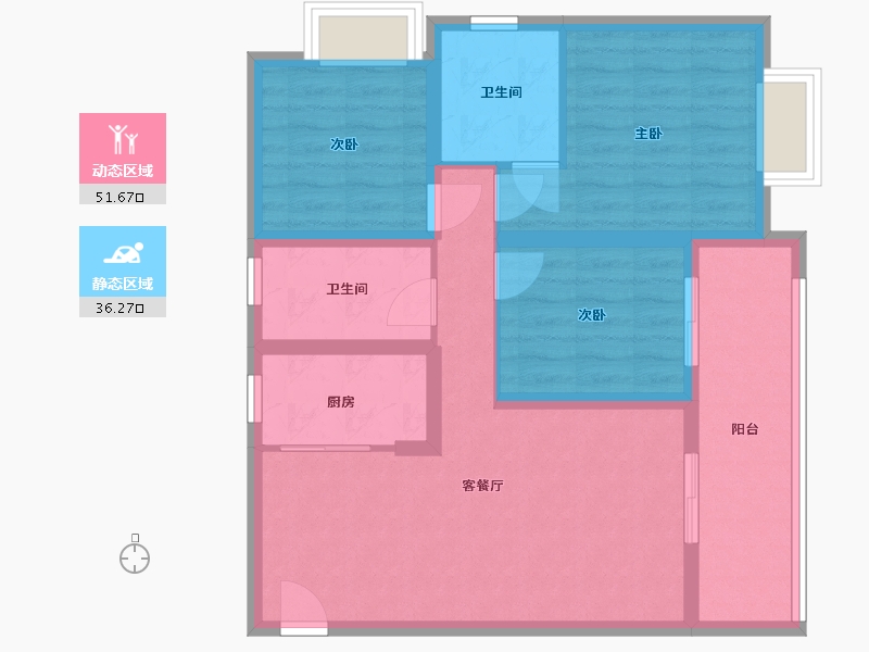 云南省-昆明市-长水航城-77.88-户型库-动静分区