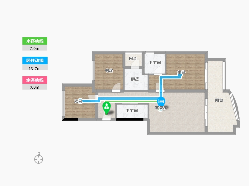 四川省-成都市-中国青城国际颐养中心-86.06-户型库-动静线