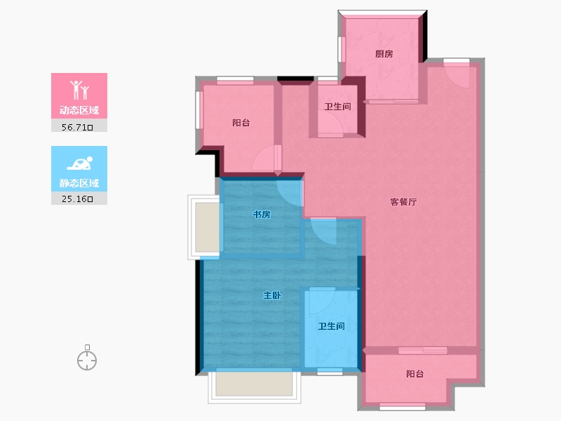 广东省-惠州市-​新城香悦澜山-72.33-户型库-动静分区