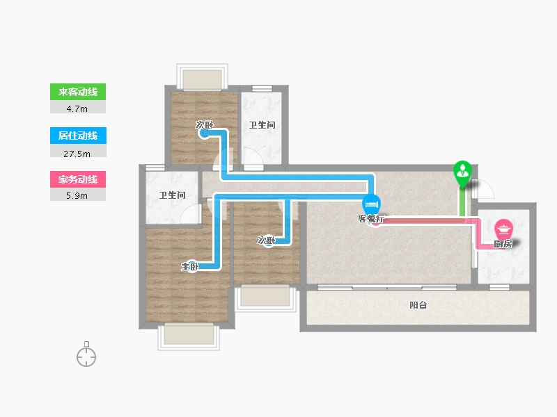 四川省-成都市-恒大御景半岛-91.93-户型库-动静线