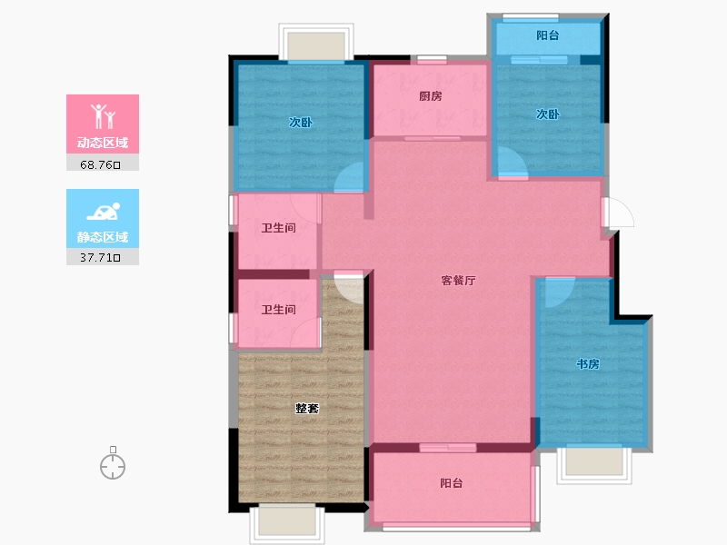 云南省-昆明市-长水航城-111.12-户型库-动静分区