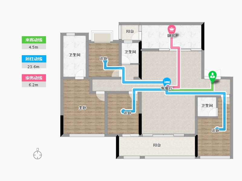 四川省-成都市-人居越秀和樾林语-141.17-户型库-动静线