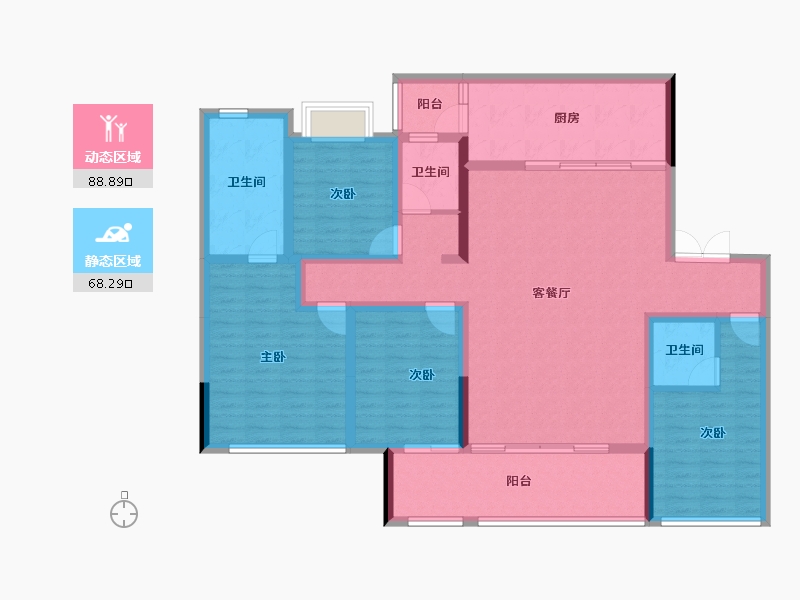 四川省-成都市-人居越秀和樾林语-141.17-户型库-动静分区