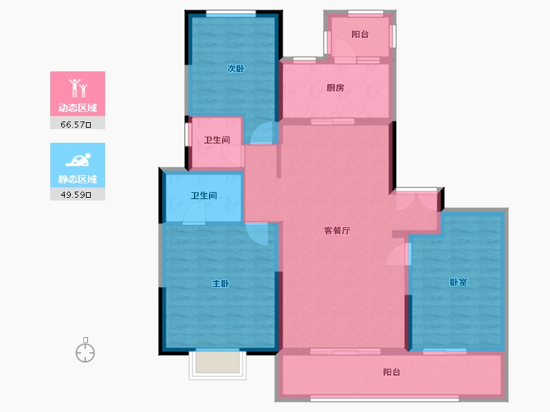 四川省-成都市-中车·共享城-109.00-户型库-动静分区