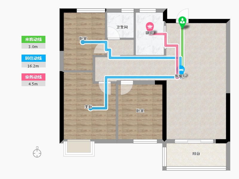 湖南省-长沙市-澳海望洲府-85.13-户型库-动静线