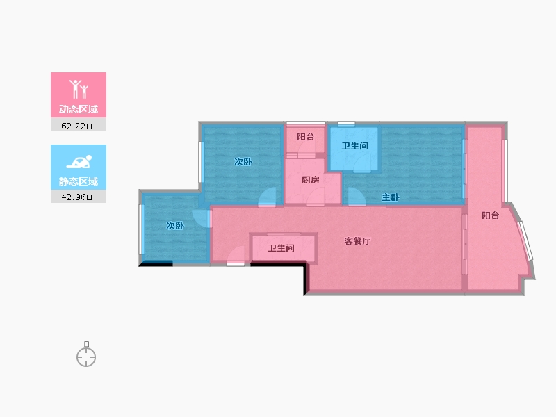 四川省-成都市-中国青城国际颐养中心-94.59-户型库-动静分区