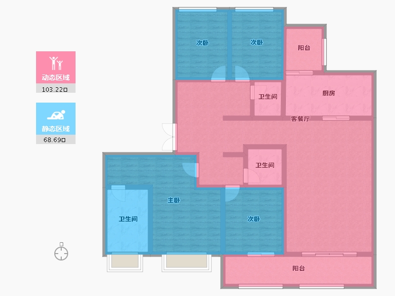 四川省-成都市-中海天府里-153.30-户型库-动静分区