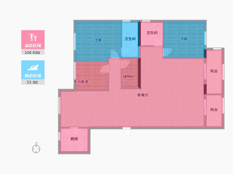 浙江省-温州市-翡翠悦府-122.40-户型库-动静分区