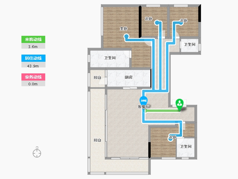 四川省-成都市-人居越秀和樾林语-154.91-户型库-动静线