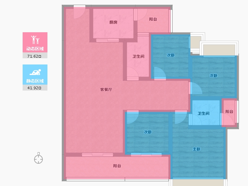 四川省-成都市-中海天府里-99.87-户型库-动静分区