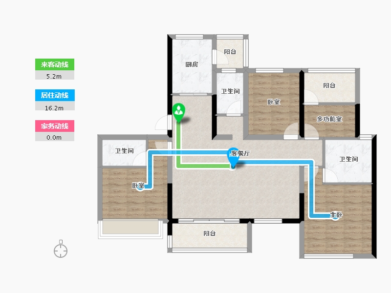 四川省-成都市-唐人街相府花园-110.75-户型库-动静线