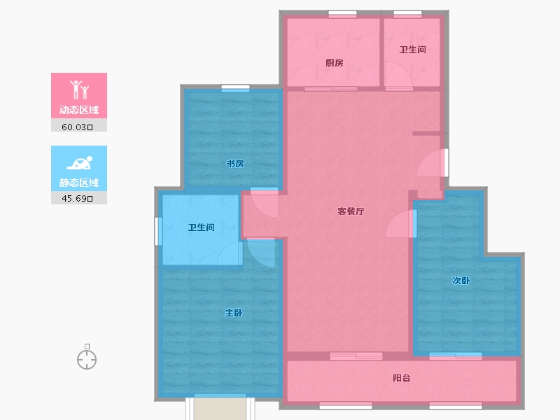 天津-天津市-远洋-95.00-户型库-动静分区