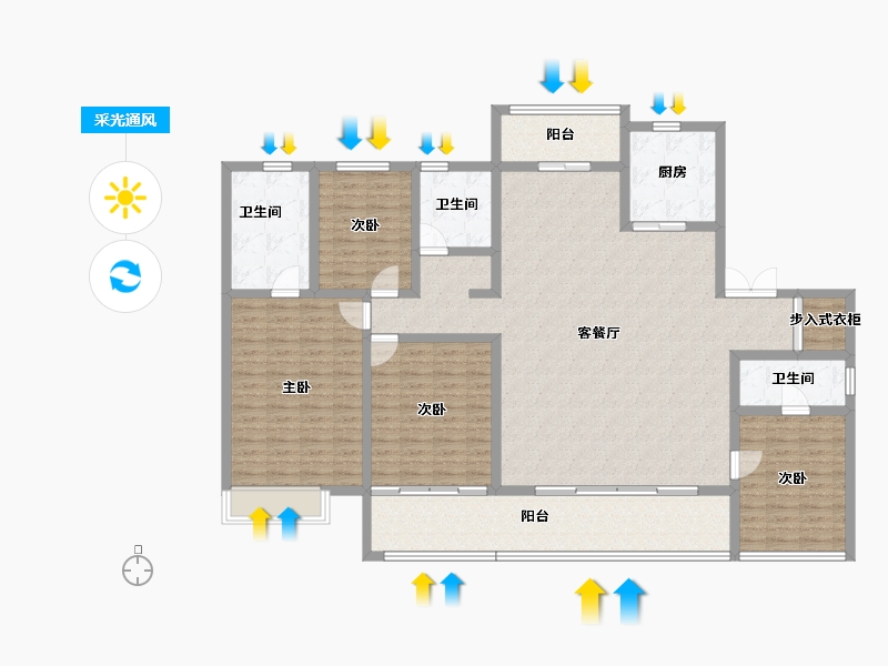 四川省-成都市-中海天府里-167.40-户型库-采光通风