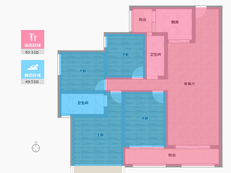 四川省-成都市-中海天府里-96.23-户型库-动静分区