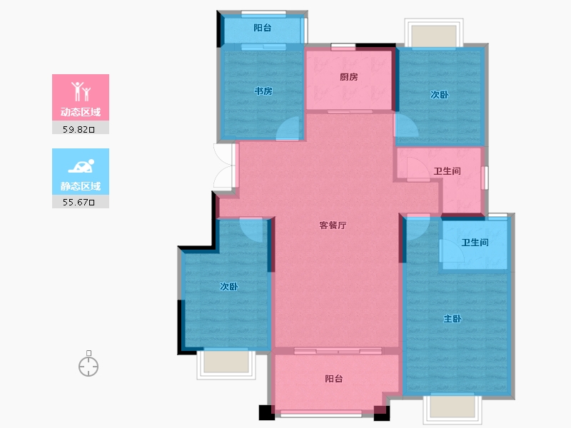 云南省-昆明市-长水航城-104.05-户型库-动静分区