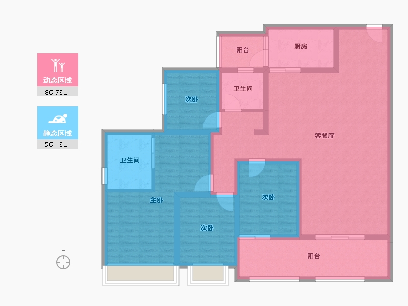 四川省-成都市-中海天府里-127.99-户型库-动静分区