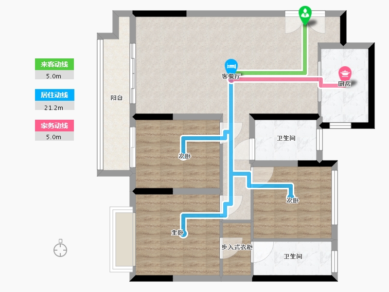 江苏省-连云港市-四季金辉观岚-96.00-户型库-动静线