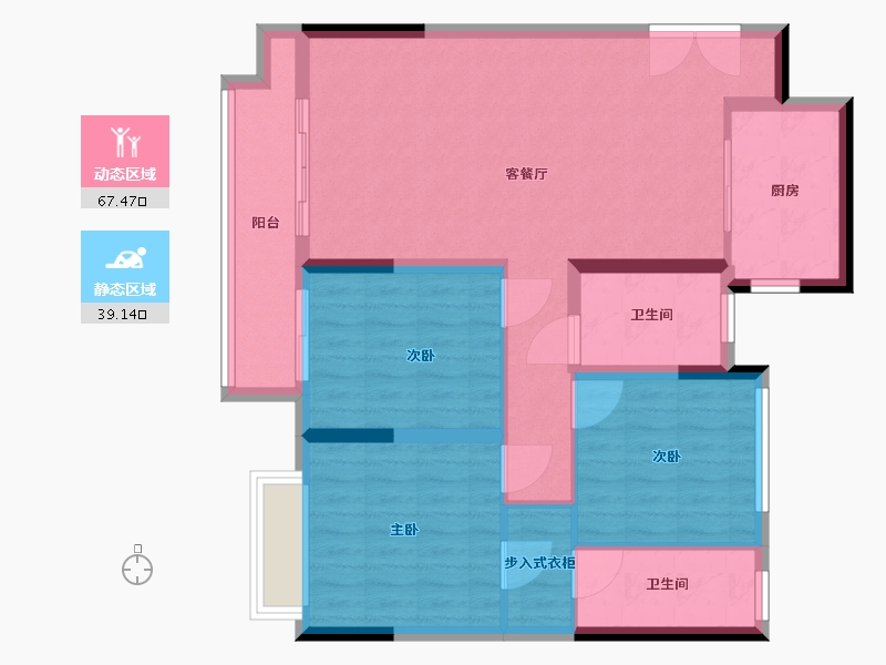 江苏省-连云港市-四季金辉观岚-96.00-户型库-动静分区