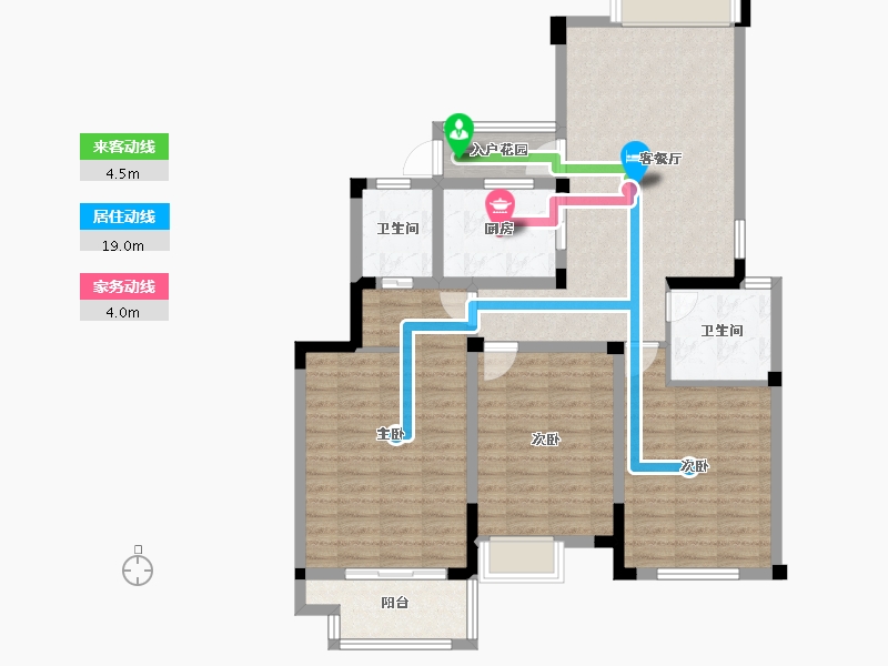 江苏省-无锡市-观山名筑-102.20-户型库-动静线