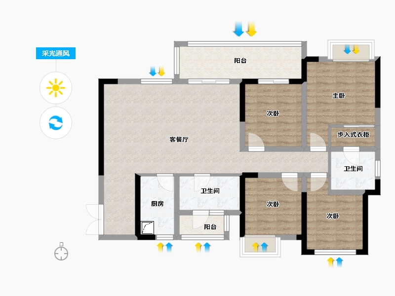 四川省-成都市-川发天府上城-117.00-户型库-采光通风