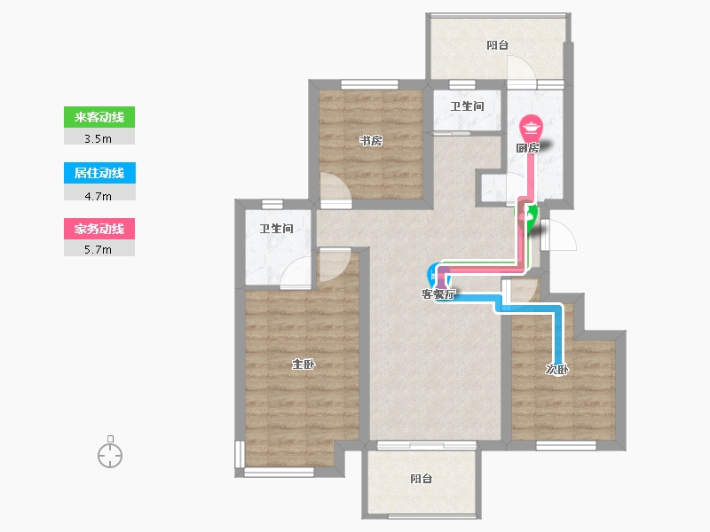 四川省-成都市-中粮天府智慧城-74.15-户型库-动静线