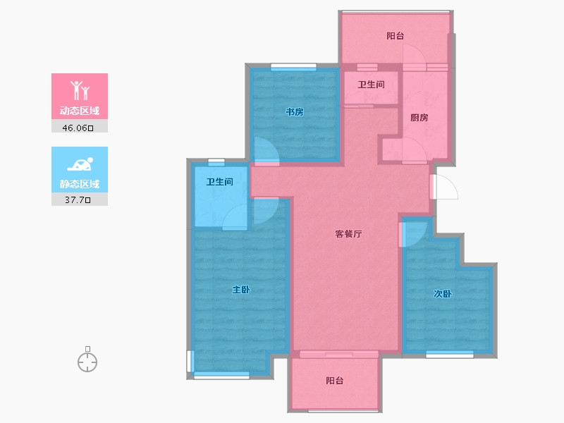 四川省-成都市-中粮天府智慧城-74.15-户型库-动静分区