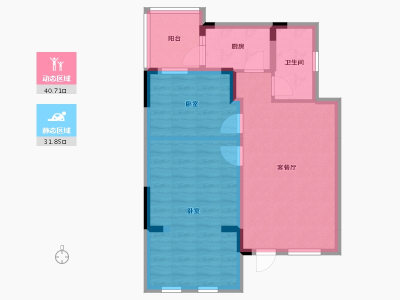 重庆-重庆市-仙女峯-64.53-户型库-动静分区