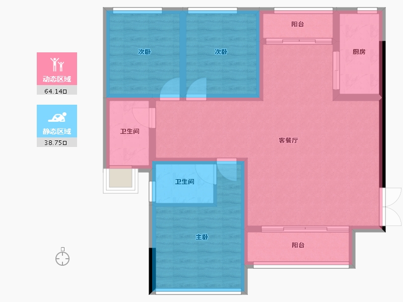 四川省-成都市-锦利锦悦府-92.12-户型库-动静分区